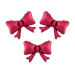 Balony foliowe kokardki czerwone 55 x 42 cm 3 sztuki 166574