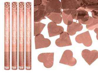 Tuby strzelające serca rose gold 60cm 4szt TUKHR60-019R/4