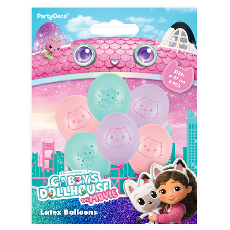 Balony Koci Domek Gabi 27cm lateksowe 6 sztuk SB12P-347-000-6