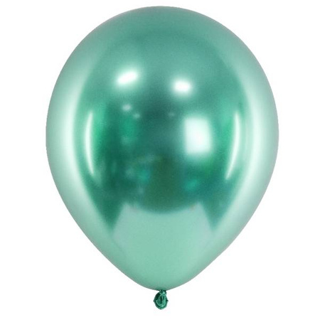 Balony butelkowa zieleń Glossy 30 cm lateksowe10 sztuk CHB1-012B-10