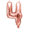 Balon foliowy 4 różowe złoto rose gold 35cm 1 sztuka FB10M-4-019R