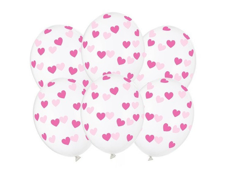 Balony w fuksjowe serduszka 30cm 50 sztuk SB14C-228-099M-50x