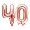 Balony na 40 urodziny różowe złoto rose gold 35cm foliowe FB10M-40-019R