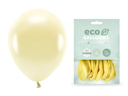 Balony Eco 30cm metalizowane słomkowy 10 sztuk ECO30M-084S-10