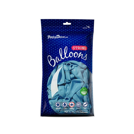 Balony błękitne pastelowe 23cm 9 cali Strong 100 sztuk SB10P-011-100x