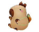 Balon foliowy Kapibara z żółwikiem 44 x 38 cm 1 sztuka FG-KAF2