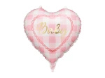 Balon foliowy serce Baby, 35 cm, jasnoróżowy FB352