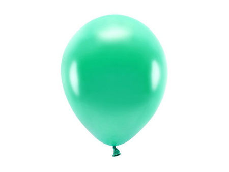 Balony Eco 30cm metalizowane zielone 10 sztuk ECO30M-012-10