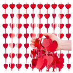 Kurtyna imprezowa czerwone serca 100x200cm 1 sztuka SH-KSMC