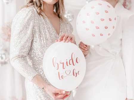 Balony różowe Bride To Be na Wieczór Panieński 30cm 6 sztuk SB14P-328-000-6