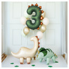Balon foliowy cyfra 3 zielony dinozaur 92cm 1 sztuka FB315-3