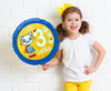 Balon Kicia Kocia 3 latka urodziny okrągły foliowy 36cm Godan 1 sztuka FG-OKK3