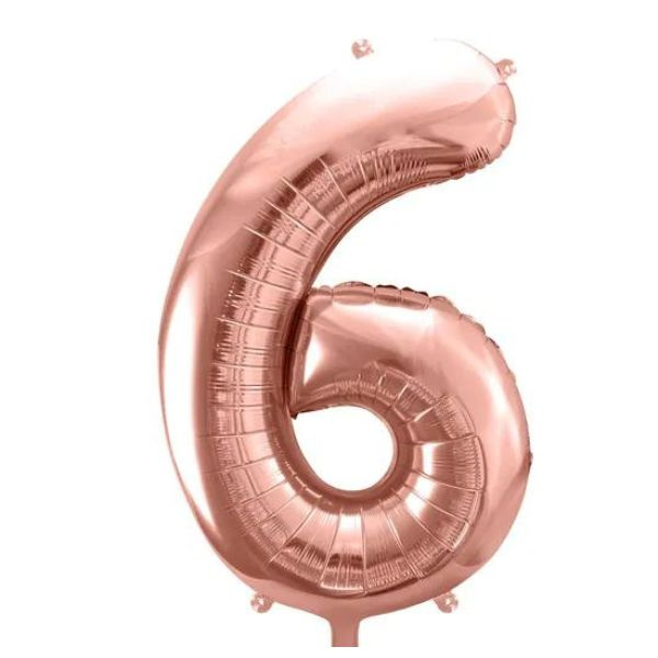 Balon foliowy 6 rose gold 86cm 1szt FB1M-6-019R