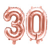 Balony na 30 urodziny różowe złoto rose gold 35cm foliowe FB10M-30-019R