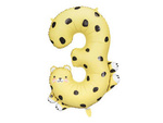 Balon foliowy Cyfra 3 - Gepard 68x98 cm FB163-3