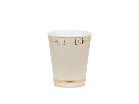 Kubeczki papierowe strzemiona beżowe 220ml 6 sztuk KPP99