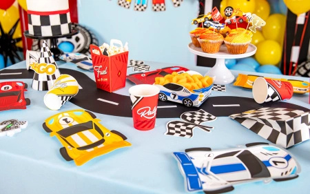 Dekoracje do babeczek Wyścigówki pikery toppery 7 sztuk 169018