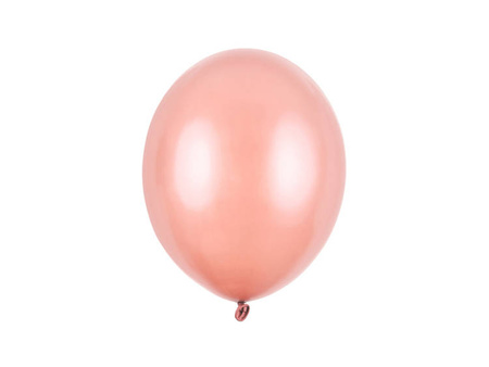 Różowo złote balony metaliczne 27cm 100 sztuk SB12M-019R-100x