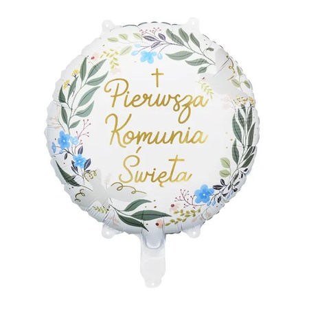 Balony na Komunię białe Pierwsza Komunia Święta gołąb zestaw ZB78