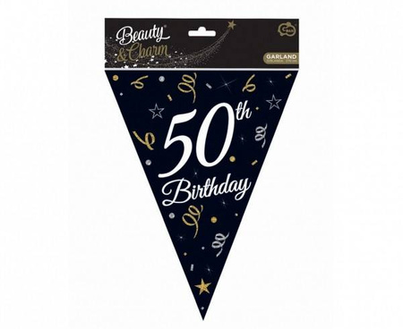 Girlanda urodzinowa flagi 50th Birthday 28x270cm GP-GF50