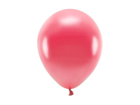 Balony Eco 30cm metalizowane jasnoczerwone 10 sztuk ECO30M-007J-10