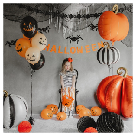 Balon Dynia pomarańczowy na Halloween foliowy 62x59cm 1 sztuka FB306