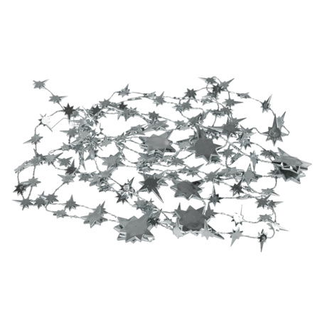 Łańcuch choinkowy gwiazdki srebrny 270cm BG7131SRE-9881