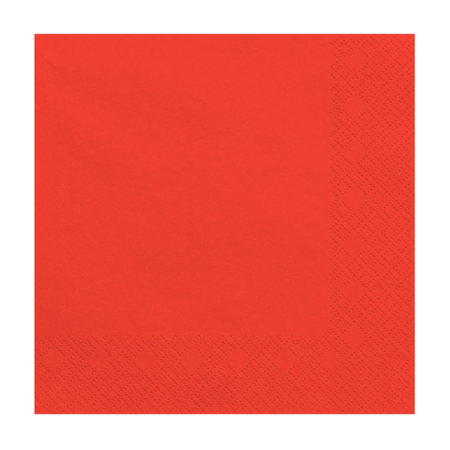 Serwetki papierowe czerwone 33x33cm 20 sztuk SP33-109-007