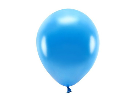 Balony Eco 26cm metalizowane niebieskie 10 sztuk ECO26M-001-10