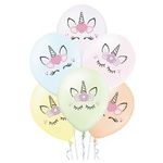 Balony urodzinowe Jednorożce 30 cm 6 sztuk 400827