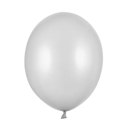 Balony metaliczne srebrne 30cm 50 sztuk SB14M-018-50x