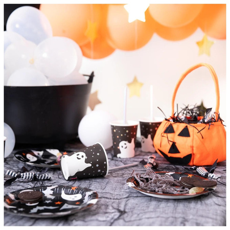 Zestaw kubeczków i talerzyków na Halloween Duszki ZES-HAL4