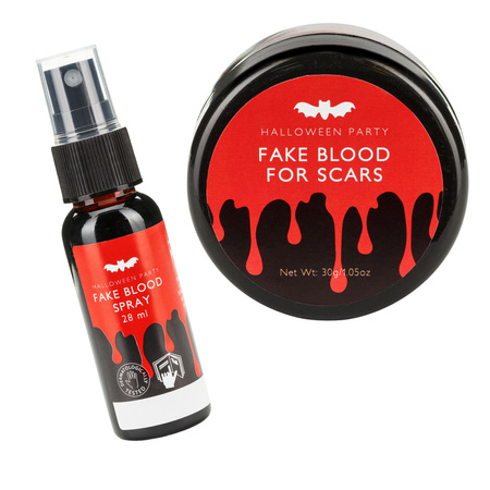 Zestaw do charakteryzacji na Halloween sztuczna krew KRW-mix2