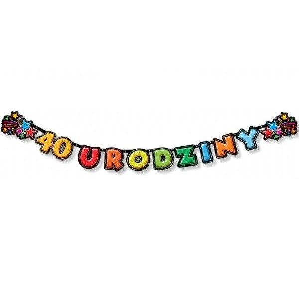Baner na 40 urodziny 195cm 1szt. BR20