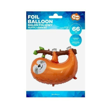 Balon foliowy leniwiec na gałęzi 66cm 1 sztuka BF-HLNB