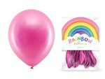 Balony Rainbow 23cm metalizowane fuksjowe 10 sztuk RB23M-080-10