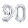 Balony na 90 urodziny srebrne 86cm foliowe FB1M-90-018