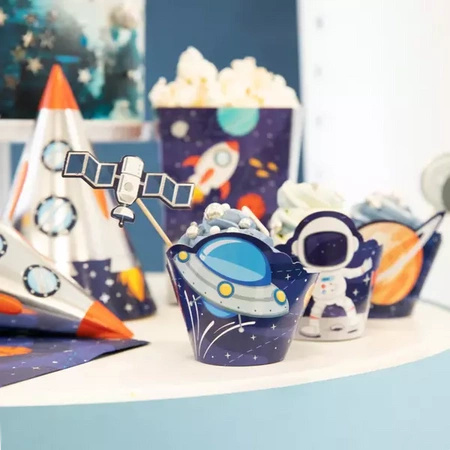Papilotki do babeczek Kosmos Space Party 8 sztuk 129883