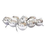 Bombki choinkowe disco srebrne 9 sztuk BN6240SRE-4202