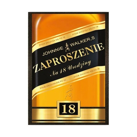 Zaproszenia na 18 urodziny Johnnie 10 sztuk ZX8900-10