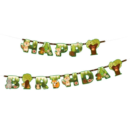 Balony Zwierzęta Leśne girlanda Happy Birthday urodziny zestaw ZES-LAS5