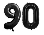 Balony na 90 urodziny czarne 86cm foliowe FB1M-90-010