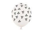 Balony w czarne kokardki złamana biel 30cm 6 sztuk SB14P-343-008Z-6