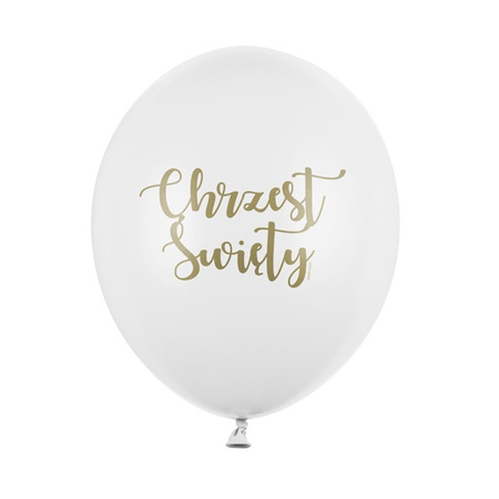 Balony na Chrzest Święty białe 30cm 1 sztuka SB14P-309-008-1x