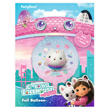 Balon Łakotek Koci Domek Gabi 35cm foliowy okrągły 1 sztuka FB325