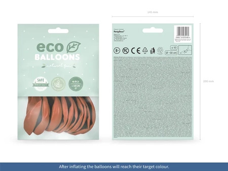 Balony Eco 30cm pastelowe brudny róż 10 sztuk ECO30P-081MR-10x