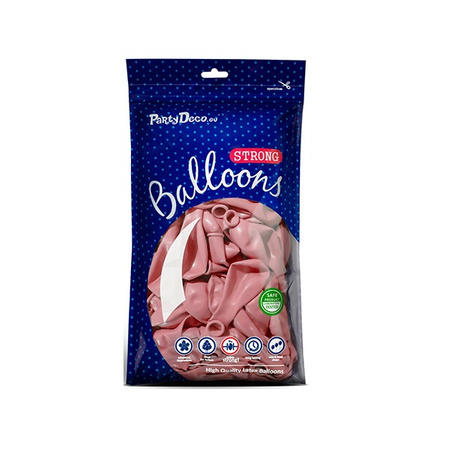 Balony różowe jasne pastelowe 23cm 9 cali Strong 100 sztuk SB10P-081J-100x