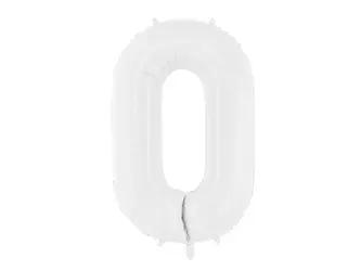 Balon foliowy 0 biały 86cm 1szt  FB130-0-008