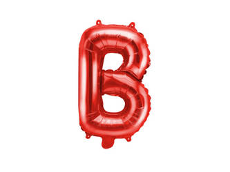 Balon foliowy B czerwony 35cm 1szt FB2M-B-007