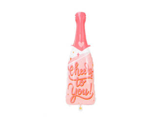Balon foliowy Butelka różowa ok.38x97cm 1 sztuka FB72